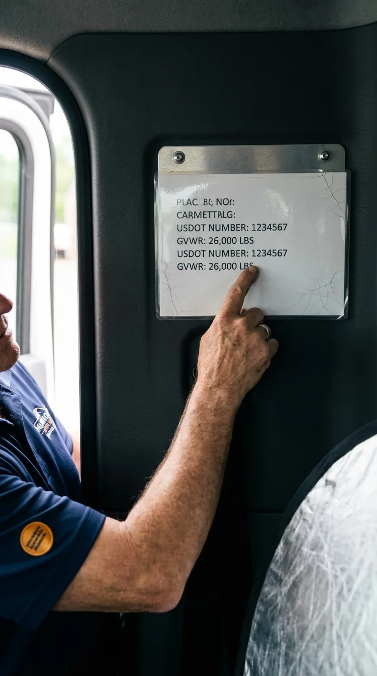 USDOT licensing placard verification in Rollinsford